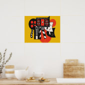 Poster Théâtre intérimaire Abstrait| Théâtre dramatique (Cuisine)