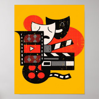 Poster Théâtre intérimaire Abstrait| Théâtre dramatique