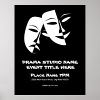 Théâtre Masque Comédie Tragédie Black White Événem