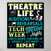 Poster Theatre Nerd Actor Funny Musical Theater Geek Thes (Devant)