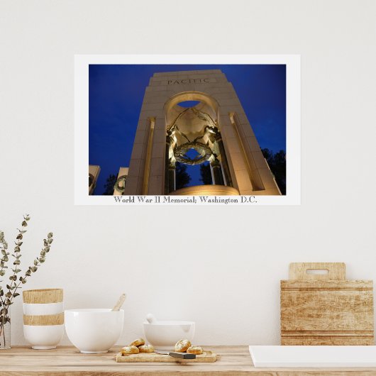 Poster Théâtre Pacifique commémoratif de la Seconde Guerr (Cuisine)