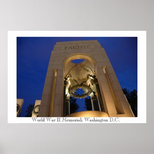 Poster Théâtre Pacifique commémoratif de la Seconde Guerr (Devant)