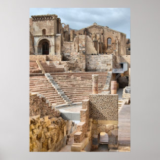 Poster Théâtre romain, Carthagène, Espagne