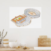 Poster Théâtre romain et amphithéâtre. Reconstruction. (Cuisine)