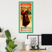 Poster Théâtre Sarah Bernhardt ~ Hamlet ~ Alphonse Mucha (Bureau à domicile)