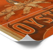 Poster Théâtre Vintage Champagne et Oysters (Coin)