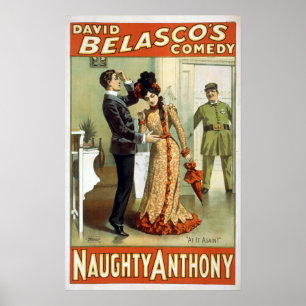 Poster Théâtre vintage "d'Anthony vilain"