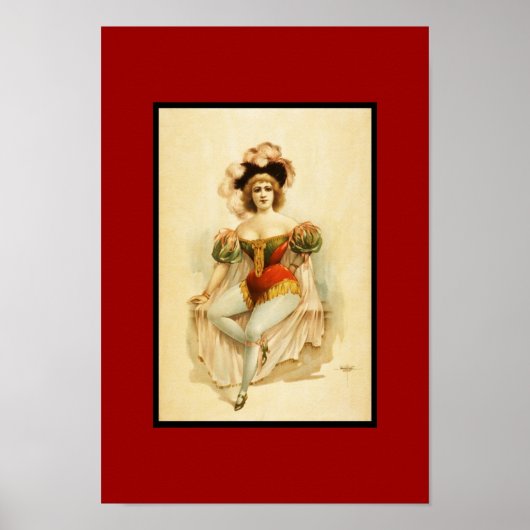 Poster Théâtre Vintage Femme (Devant)