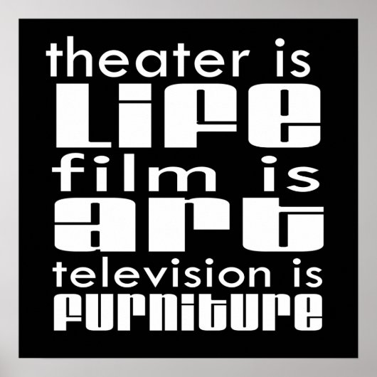 Poster Theatre vs Film vs TV (Devant)
