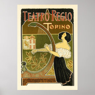 Poster THEATRO REGIO Torino Italie Opera Music House