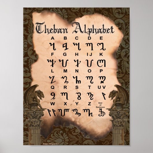 POSTER THEBAN ALPHABET (Devant)