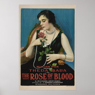 Poster Theda Bara le rose de l'affiche de film de sang