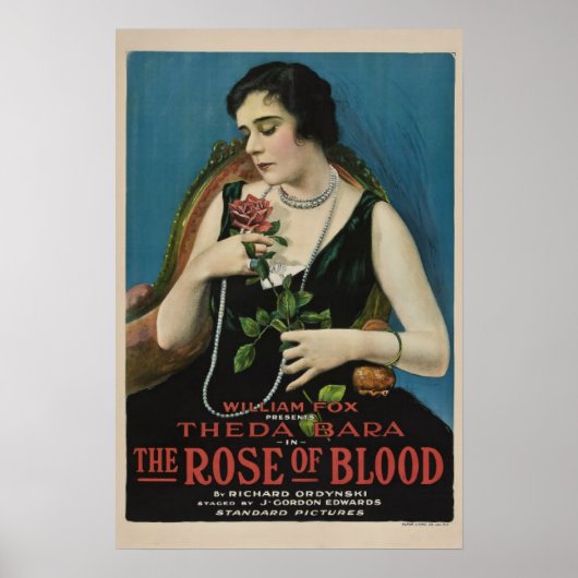 Poster Theda Bara Le Rose du film Blood (Devant)
