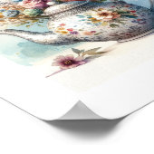 Poster Théière florale 2 (Coin)