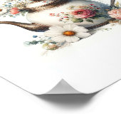 Poster Théière florale 7 (Coin)