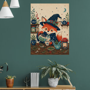 Poster Théière Fox Witch