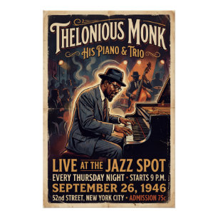 Poster Thelonious Monk – Live