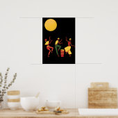 Poster Thème africain - danse au clair de lune (Cuisine)