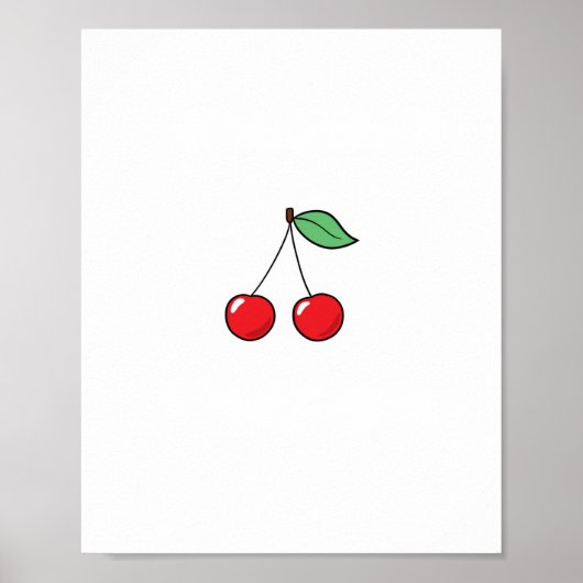 Poster Thème cerise, design cerise (Devant)