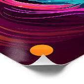 Poster Thème Cheval couleur néon (Coin)
