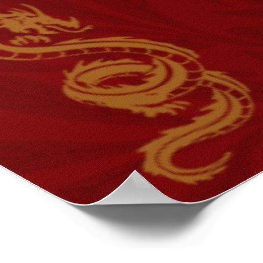 Poster Thème chinois Tiger Editable (Coin)