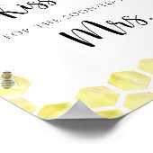 Poster Thème d'abeille - Combien de baisers jeu de douche (Coin)