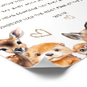 Poster Thème d'animaux de la forêt jeu Ne dites pas Bébé (Coin)