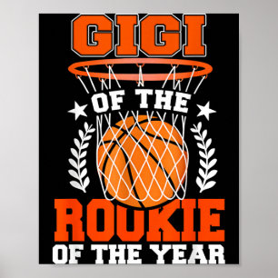 Poster Thème d'anniversaire de Gigi de Rookie 1ère base-b