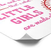 Poster Thème de baseball De quoi sont faites les petites (Coin)