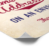 Poster Thème de baseball Écrivez votre nom Adresse sur l' (Coin)