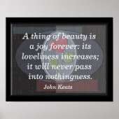 Poster Thème de beauté - John Keats - Art print (Devant)