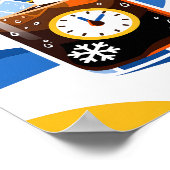 Poster Thème de café en infusion froide Moderne Bleu (Coin)