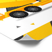 Poster Thème de construction Camions Anniversaire de enfa (Coin)