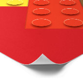 Poster Thème de construction du bloc de jouet fête d'anni (Coin)