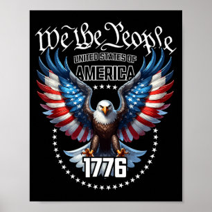 Poster Thème de drapeau américain patriotique Usa avec de