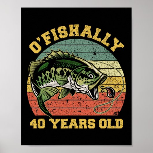 Poster Thème de fête d'anniversaire de pêche O'fishally 4 (Devant)