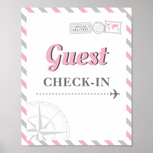 Poster Thème de fête d'avion de voyage Bienvenue à l'enre (Devant)