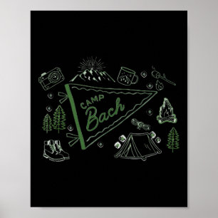 Poster Thème de fête de Chelorette de camping d'aventure