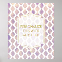 Thème de fête personnalisé arabe marocain or viole