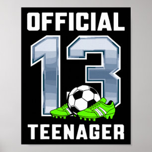 Poster Thème de football pour l'anniversaire officiel d'u