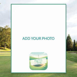 Poster Thème de golf Anniversaire Photo Display
