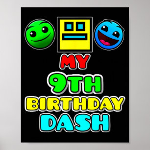 Poster thème de jeu vidéo de course pour anniversaire de