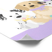 Poster Thème de la fête du chien chiot (Coin)