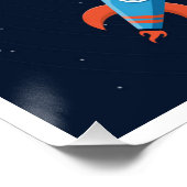 Poster thème de l'espace bleu foncé (Coin)