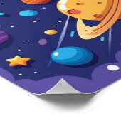 Poster Thème de l'espace et des planètes (Coin)