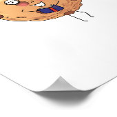 Poster Thème de nourriture mignonne pour cookie (Coin)