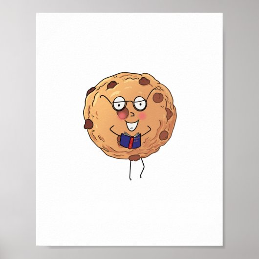 Poster Thème de nourriture mignonne pour cookie (Devant)