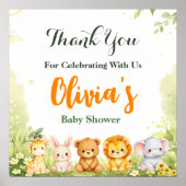 Poster Thème de shower pour bébé Little Wild One (Devant)