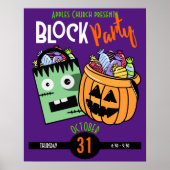 Poster thème de soirée bloc Halloween événement coffre ou (Devant)