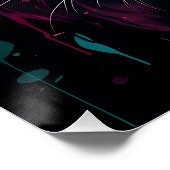 Poster Thème de tigre couleur néon (Coin)